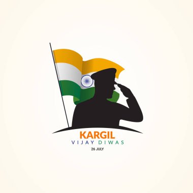 kargil Vijay diwas. İnsanlar Hint ordusunun zafer gününü hatırlayıp kutluyorlar. 3B illüstrasyon