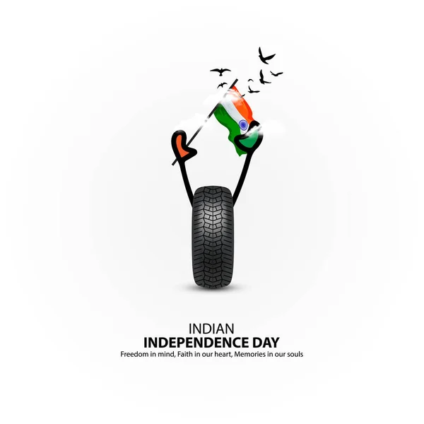 Ημέρα Ανεξαρτησίας Ινδία Αυγούστου Διανυσματικός Σχεδιασμός — Διανυσματικό Αρχείο
