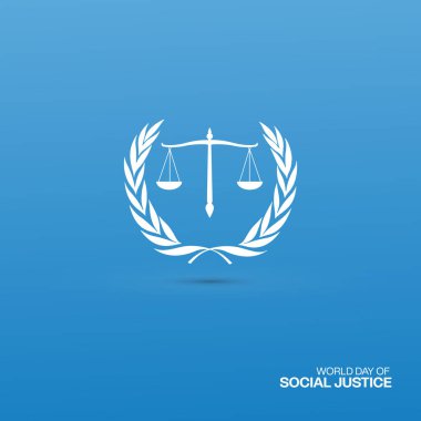 Dünya Sosyal Adalet Günü 'nün Vektör İllüstrasyonu