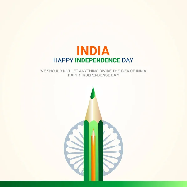 Ημέρα Ανεξαρτησίας Ινδία Αυγούστου Διανυσματικός Σχεδιασμός — Διανυσματικό Αρχείο