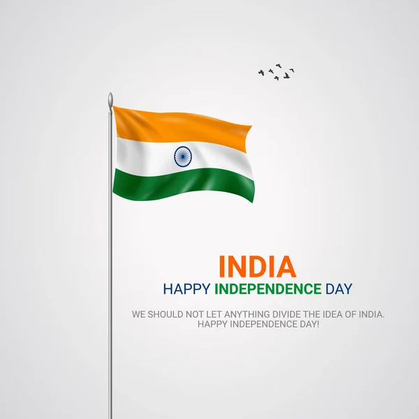 Dia Independência Índia Agosto Design Vetorial —  Vetores de Stock