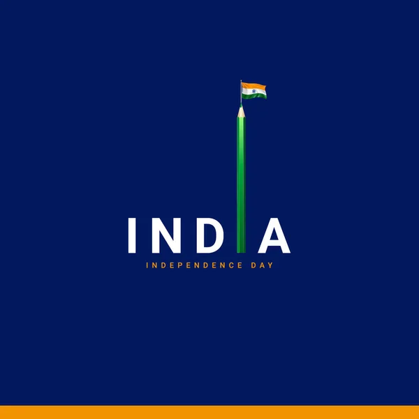 Unabhängigkeitstag Indien August Vektor Design — Stockvektor