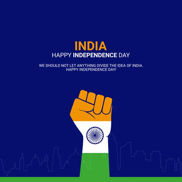 День Незалежності Індії Серпня Векторний Дизайн — стоковий вектор