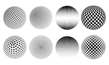 Yarım ton daire çiz. Soyut noktalı daireler, yuvarlak yarım tonlu geometrik noktalar gradyan ve pop sanat dokusu. Nokta spreyi ayrışma vektörü ayarlandı. Çizim yarım ton gradyanı görüldü, etki dairesi