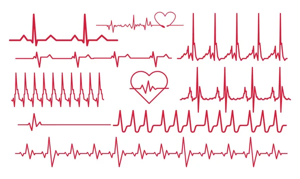 Kardiogram Białym Tle Kardiogram Miłości — Wektor stockowy