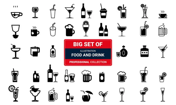 Food and drinks icon. Restaurant line icons set. Vector illustration