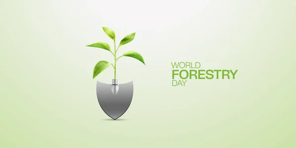 산림의 현수막 디자인 포스터 — 스톡 벡터