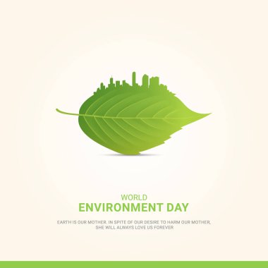 Dünya Çevre Günü, 3 boyutlu illüstrasyon.