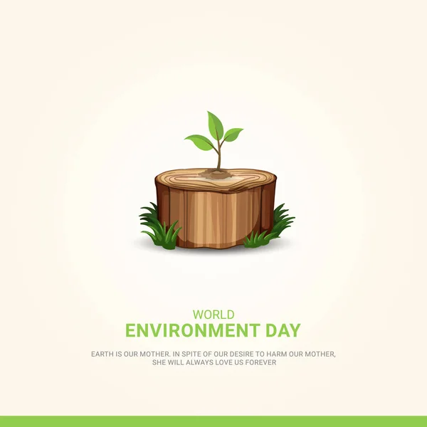 Környezetvédelmi Világnap Illusztráció — Stock Vector