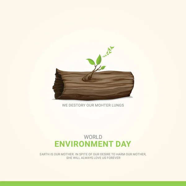 World Environment Day Illustration — 스톡 벡터