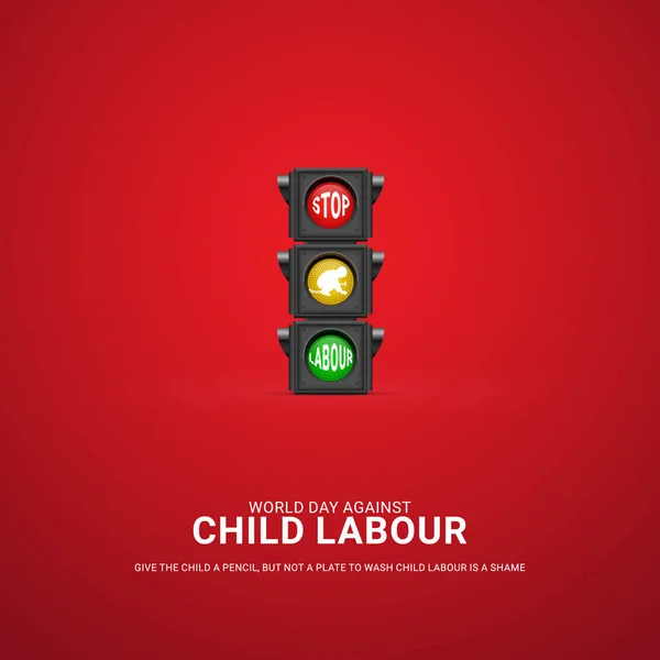 stock vector World day against Child Labor. Anti-child labor day. Stop Child Labor