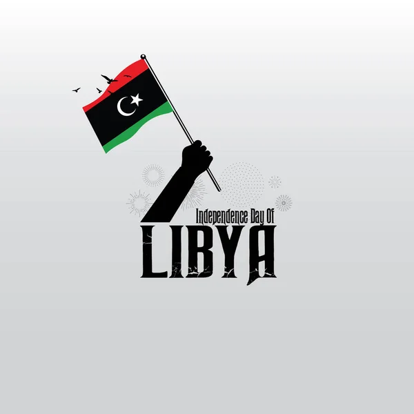 Ilustração Vetorial Dia Independência Líbia Dezembro Adequado Para Cartões Cartaz — Vetor de Stock