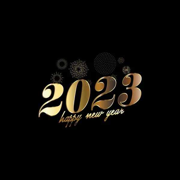 2023 Feliz Año Nuevo Antecedentes Diseño Tarjeta Felicitación Pancarta Póster — Archivo Imágenes Vectoriales