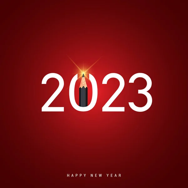 Gelukkig Nieuwjaar 2023 Nieuwjaarsviering Creatief Ontwerp Voor Sociale Media — Stockvector