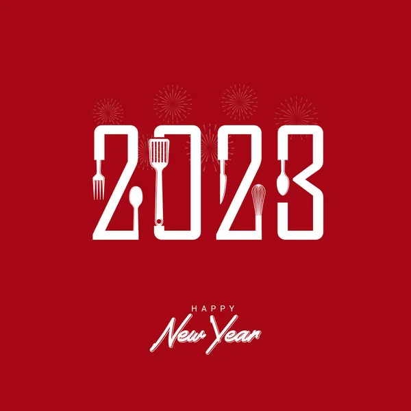 Feliz Año Nuevo 2023 Celebración Año Nuevo Diseño Creativo Para — Archivo Imágenes Vectoriales