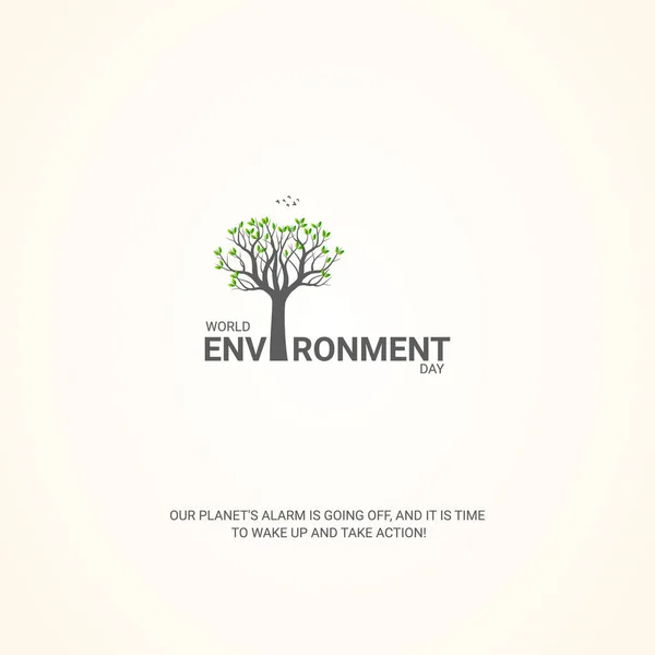 Környezetvédelmi Világnap Kreatív Bannertervezés Plakát Illusztráció — Stock Vector