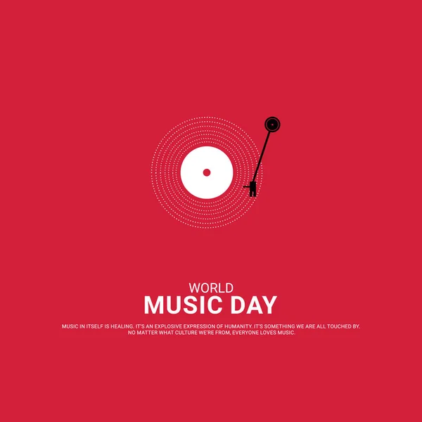 stock vector World Music Day with musical instruments illustration. Different musical instruments silhouette icons.