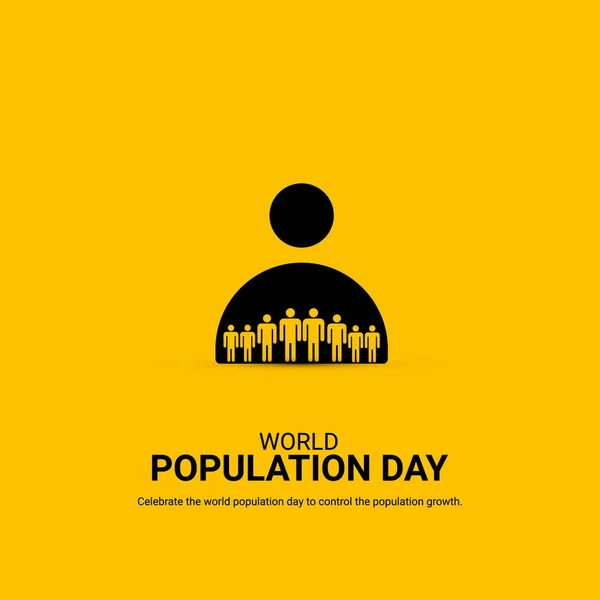 Wereld Bevolkingsdag Een Creatief Concept Ontwerp Voor Banner Poster Illustratie — Stockvector