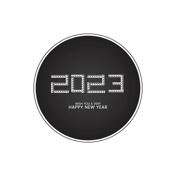 Gelukkig Nieuwjaar 2023 Engels Nieuwjaar Gratis Vector — Stockvector