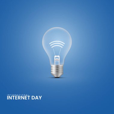 Uluslararası internet günü. İnternet Dünyası. Vektör illüstrasyon yaratıcı kavram arka planı