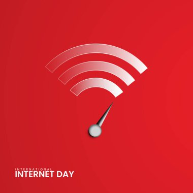 Uluslararası internet günü. İnternet Dünyası. Vektör illüstrasyon yaratıcı kavram arka planı