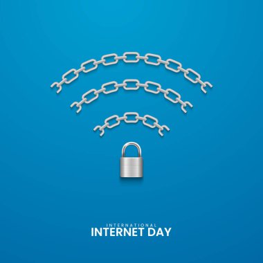 Uluslararası internet günü. İnternet Dünyası. Vektör illüstrasyon yaratıcı kavram arka planı