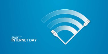 Uluslararası internet günü. İnternet Dünyası. Vektör illüstrasyon yaratıcı kavram arka planı