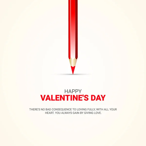 발렌타인 포스터 일러스트 디자인 — 스톡 벡터