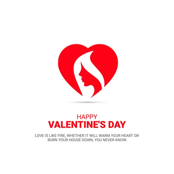 Happy Valentine Day Design Banner Poster Vector Illustration — Stock Vector