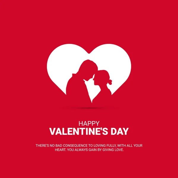 Szczęśliwych Walentynek Projekt Sztandar Plakat Ilustracji Wektor — Wektor stockowy