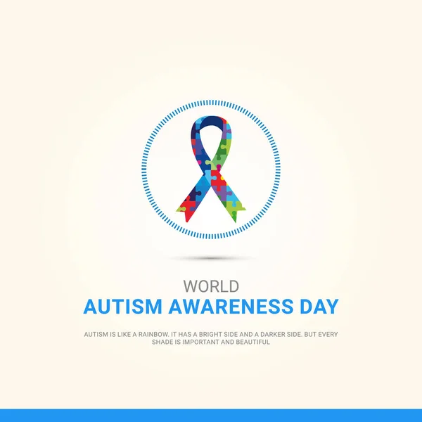 stock vector World autism awareness day creative design for banner poster vector art