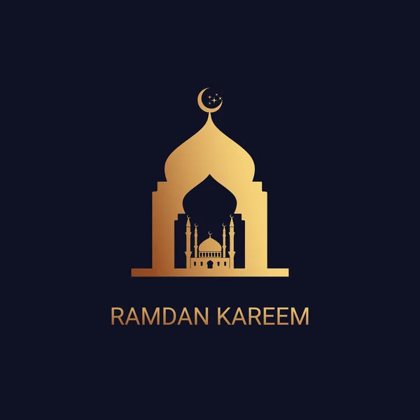 Ramadan Mubarak Ramadan Månekonsept Design Banner Plakat Gratulasjonskort Vektorkunst – stockvektor