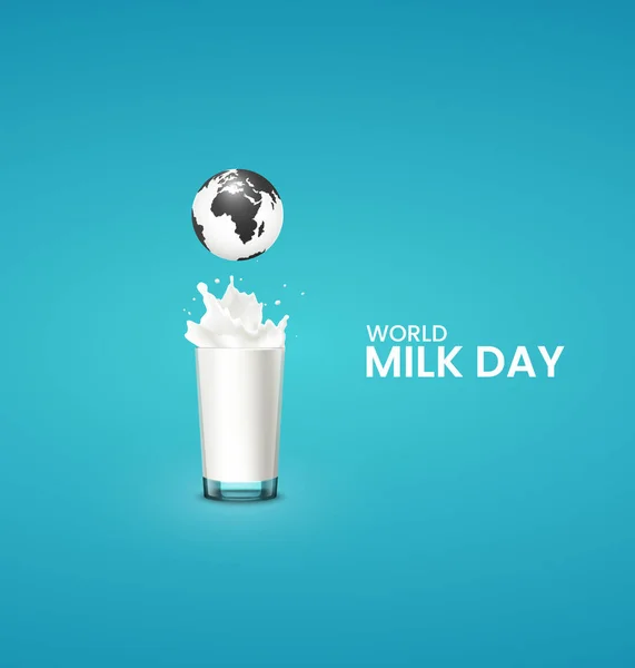 mavi arkaplanda izole edilmiş süt günü ana hatları biçim simgesi veya etiketi