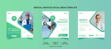 Yaratıcı sosyal medya iletisi pazarlama şablonu