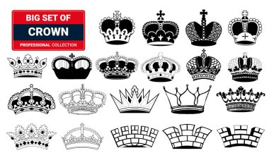 Crown vektör simgelerinin kümesi