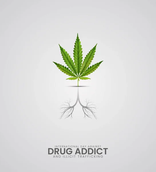 Uyuşturucu Bağımlısına Karşı Uluslararası Bir Gün Görüntü — Stok Vektör