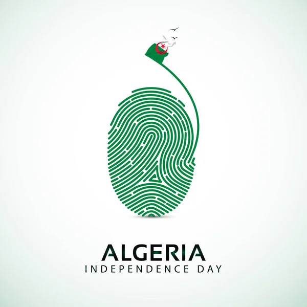 Giorno Dell Indipendenza Dell Algeria Illustrazione Vettoriale Libera — Vettoriale Stock