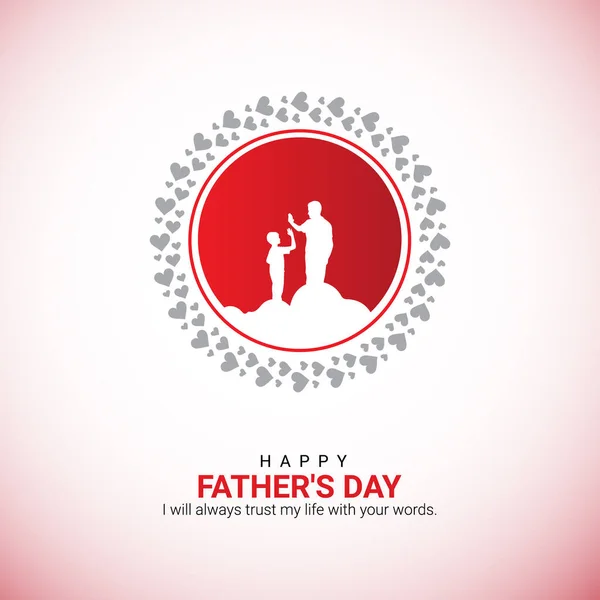 Happy Fathers Day Conceptual Design Social Media Illustration — Stock Vector