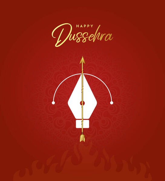Happy Dussehra festival. Creative social media ads. 3D illustration 
