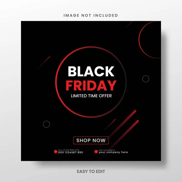 Black Friday Sale Banner Poster Creative Black Friday Social Media — Stock Vector