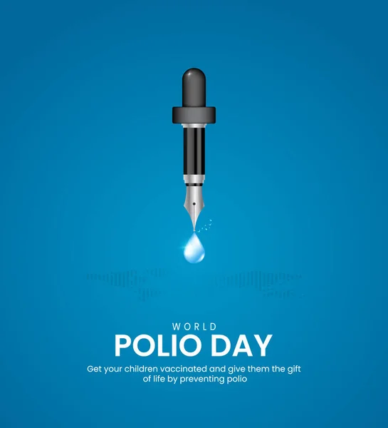 stock vector World Polio day. World Polio day creative concept Design for banner, poster 3D Illustration.