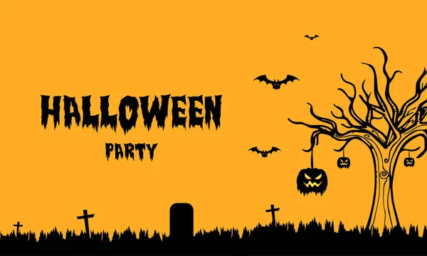 Happy Halloween Banner Oder Party Hintergrund Happy Halloween Kreatives Konzept — Stockvektor