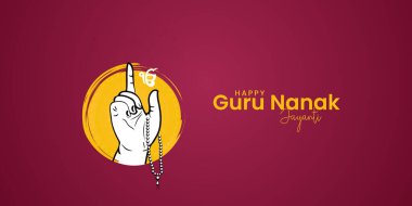 Guru Nanak Jayanti. Mutlu Guru Nanak Jayanti. Sosyal medya için yaratıcı reklamlar.