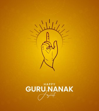 Guru Nanak Jayanti. Mutlu Guru Nanak Jayanti. Sosyal medya için yaratıcı reklamlar.