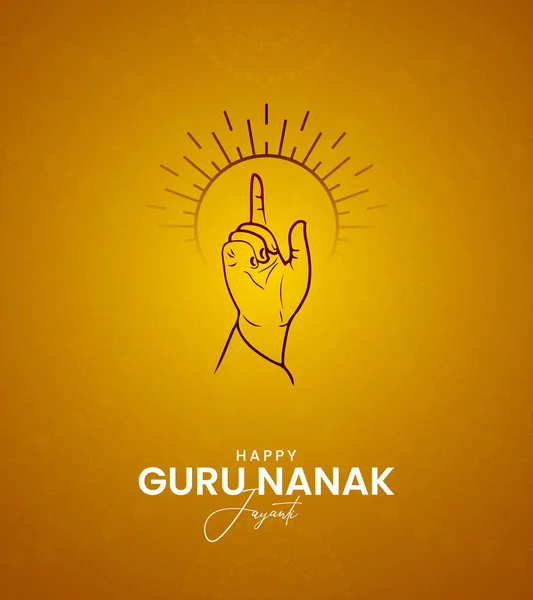 Guru Nanak Jayanti Happy Guru Nanak Jayanti Creative Ads Social — Stock Vector