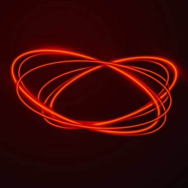 Neon ışıklar ve flaşın güzel renkli ışık efekti. Mavi arka plan uçan elementler Neo ışık arkaplanı.