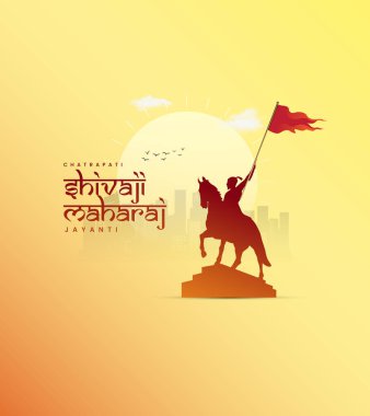 Happy Chhatrapati Shivaji Maharaj Jayanti. Creative Chhatrapati Shivaji Maharaj Jayanti Design for social media ads clipart