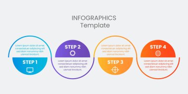 Bilgi elemanları tasarım şablonu, web tasarımı için kullanılabilir. Yaratıcı Bilgi Tasarımı.