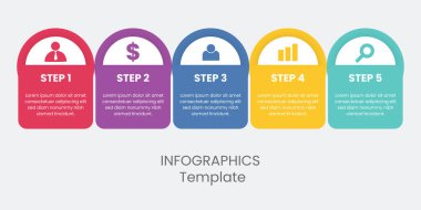 Bilgi elemanları tasarım şablonu, web tasarımı için kullanılabilir. Yaratıcı Bilgi Tasarımı.
