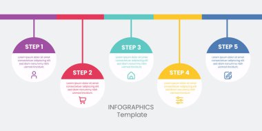 Bilgi elemanları tasarım şablonu, web tasarımı için kullanılabilir. Yaratıcı Bilgi Tasarımı.